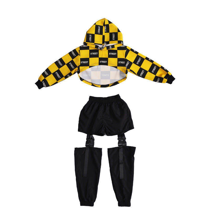 Girls' Umbilical Dance Clothes Children'S Hip-Hop Street Dance Suits, Costumes