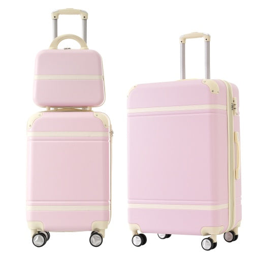 Hardshell Luggage Sets 3 Pieces 20x24 Luggages And Cosmetic Case Spinner Suitcase With TSA Lock Lightweight