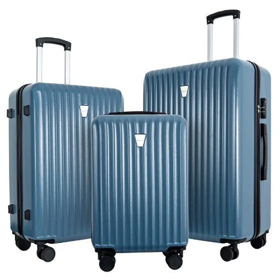 3-Piece Hardshell Suitcase Set, Professional & Family Luggage With TSA Lock & Double Spinner Wheels, Large Capacity Lightweight Expandable Cases For Business Vacation