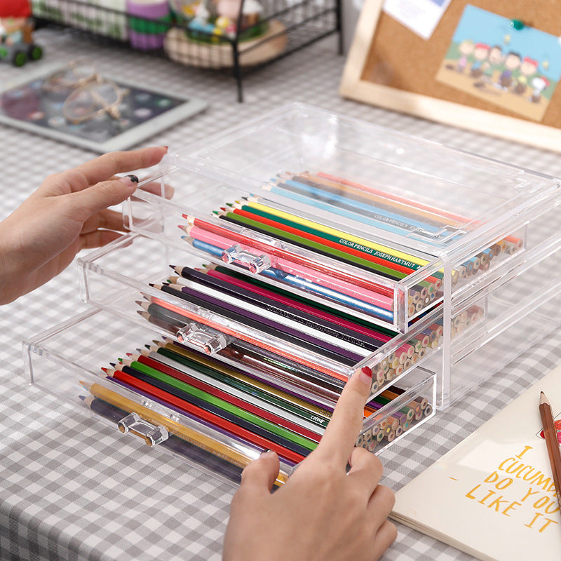 Desktop drawer storage rack