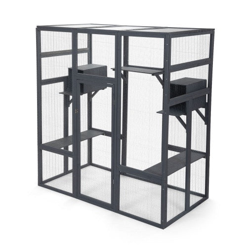 Grey Oversized Cat Cage