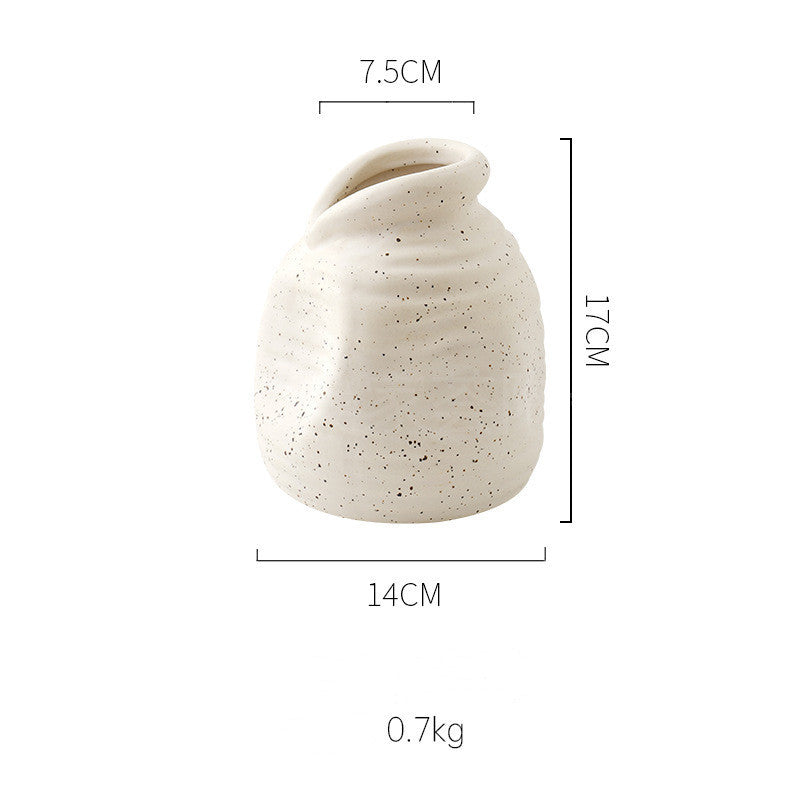 Nordic Simple Style Art Ceramic Flower Vase Modern Light Luxury for Dried Flower Arrangement Vases Home Soft Decorations Vases