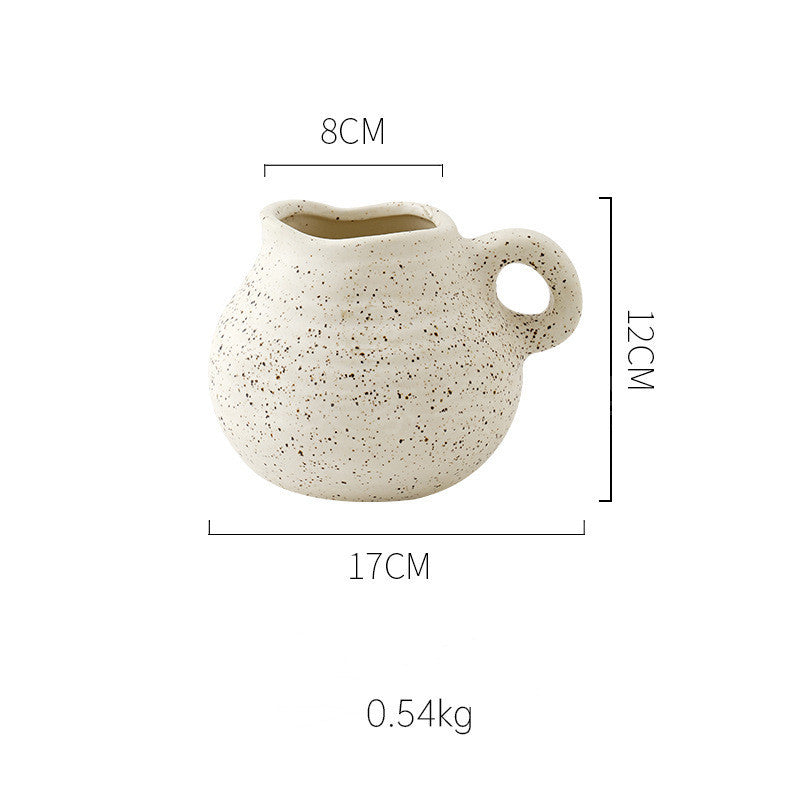 Nordic Simple Style Art Ceramic Flower Vase Modern Light Luxury for Dried Flower Arrangement Vases Home Soft Decorations Vases
