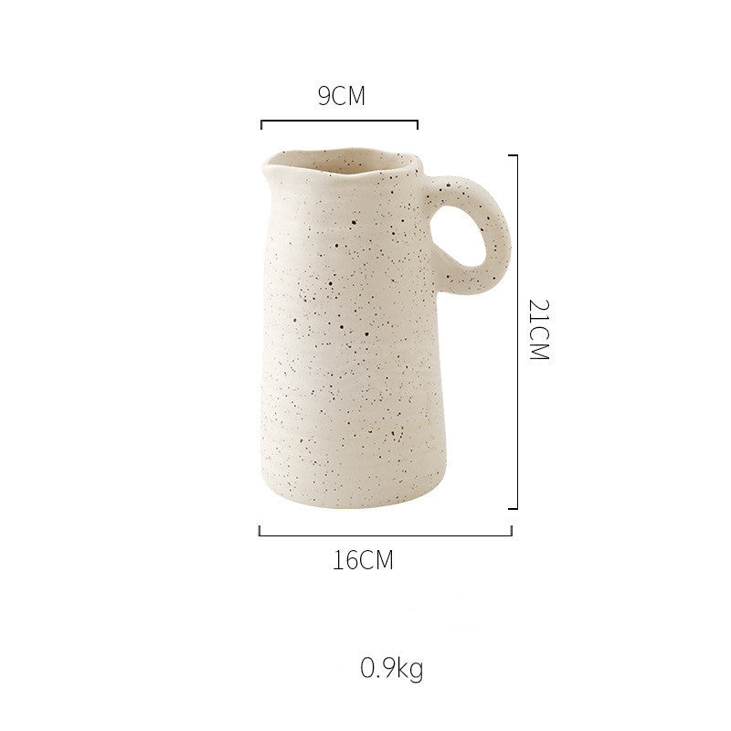 Nordic Simple Style Art Ceramic Flower Vase Modern Light Luxury for Dried Flower Arrangement Vases Home Soft Decorations Vases