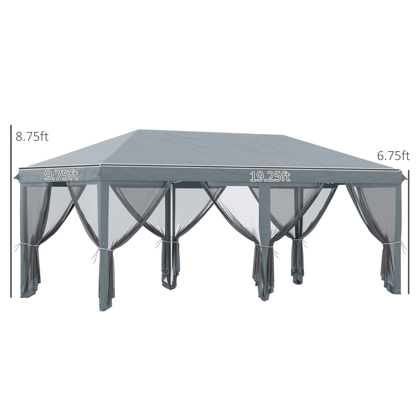 Large Pop-up Canopy Tent With Mesh