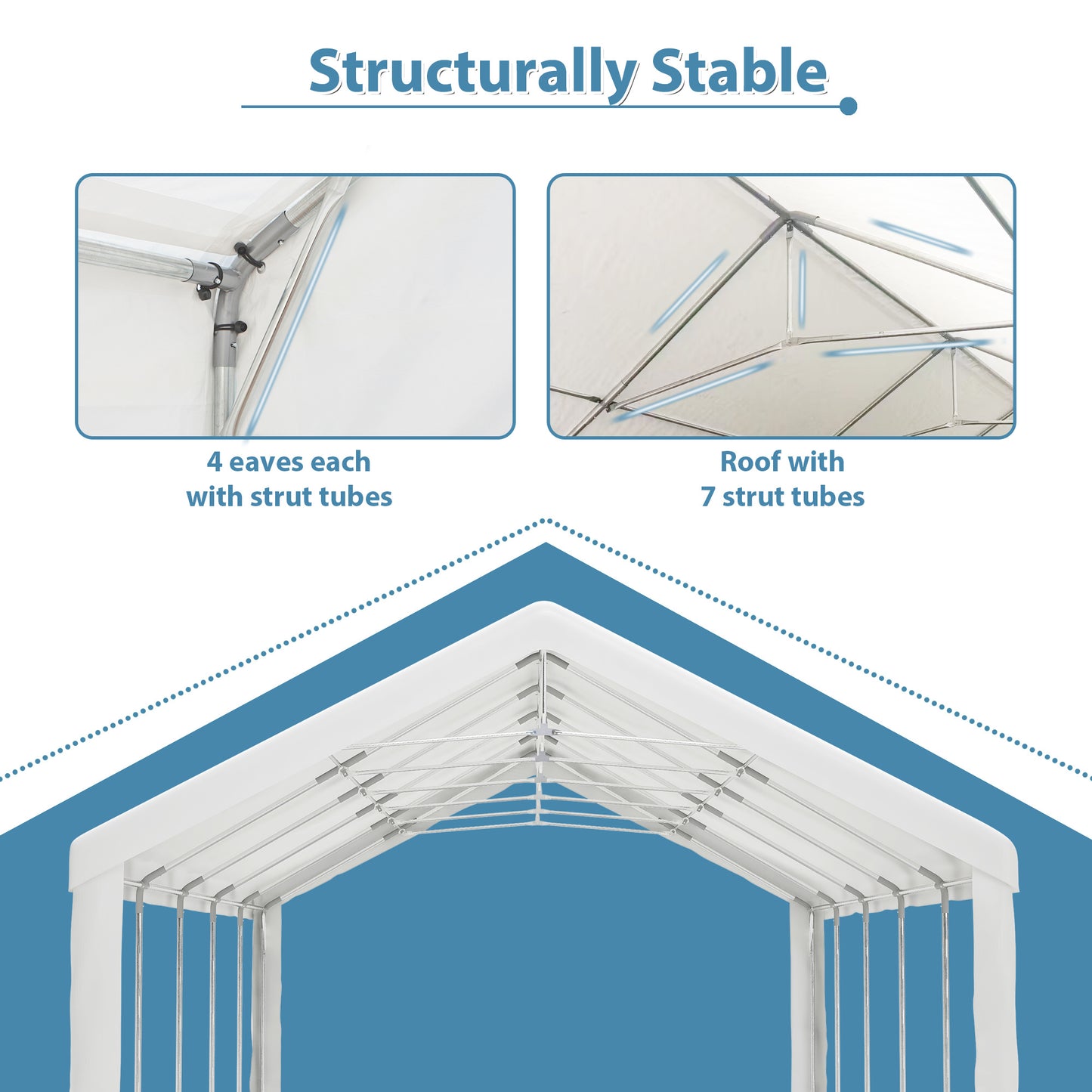 20x20FT Party Tent Heavy Duty, Large Wedding Event Shelters With 2 Storage Bags & Removable Sidewalls, Outdoor Canopy Gazebo Commercial Tents For Parties Carport Camping Garden Patio