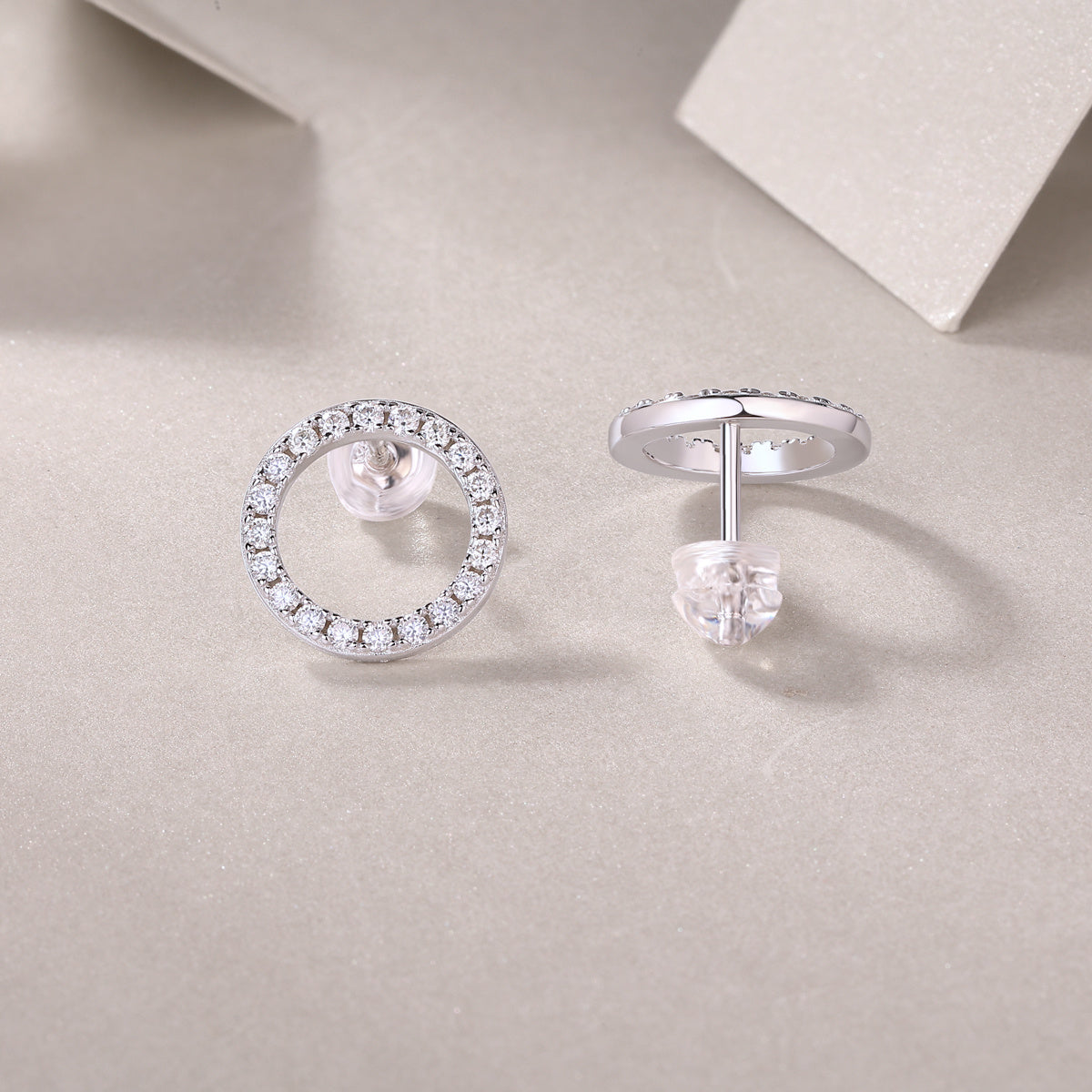 Explore Diamond Set Moissanite Silver Earrings Luxury Fashion Diamond Earring Stud Earrings
