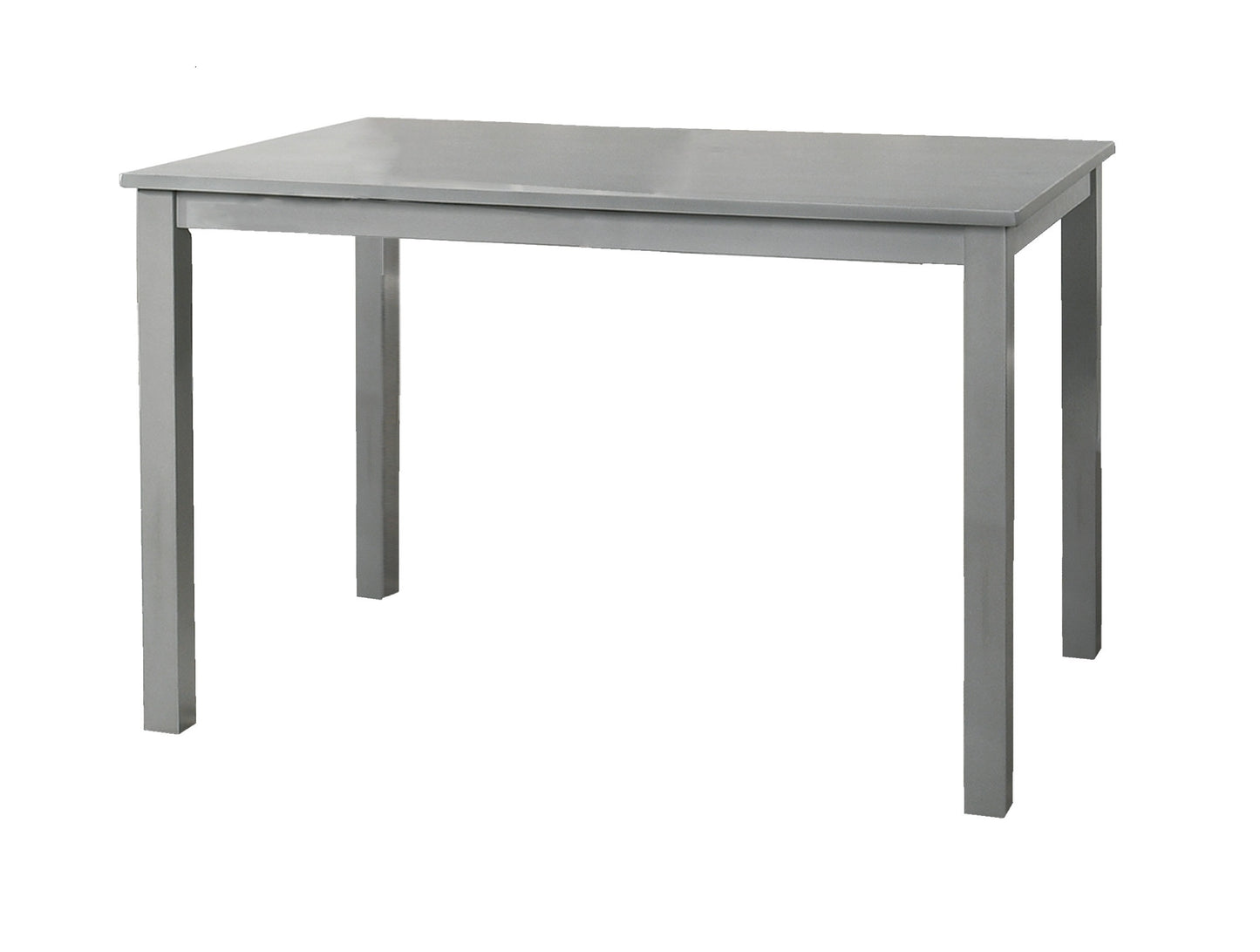 Grey Finish 5 Piece Dining Room Set Dining Table 4x Chairs Beige Fabric Chairs