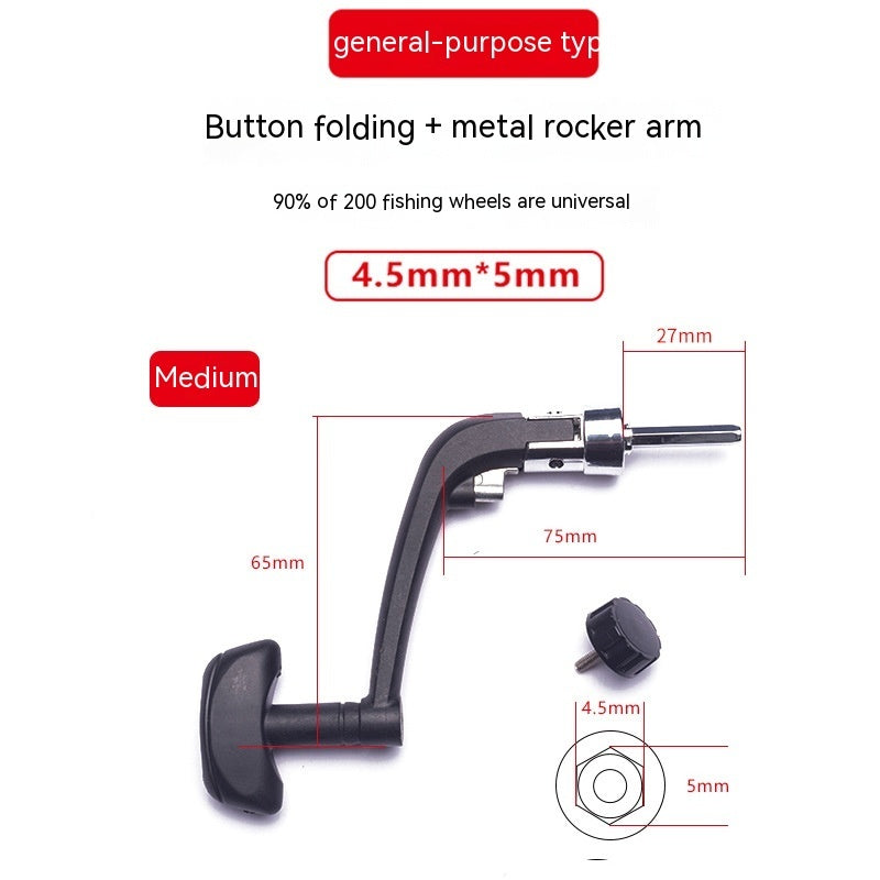 Metal Fishing Wheel Foldable Handle Rocker Arm