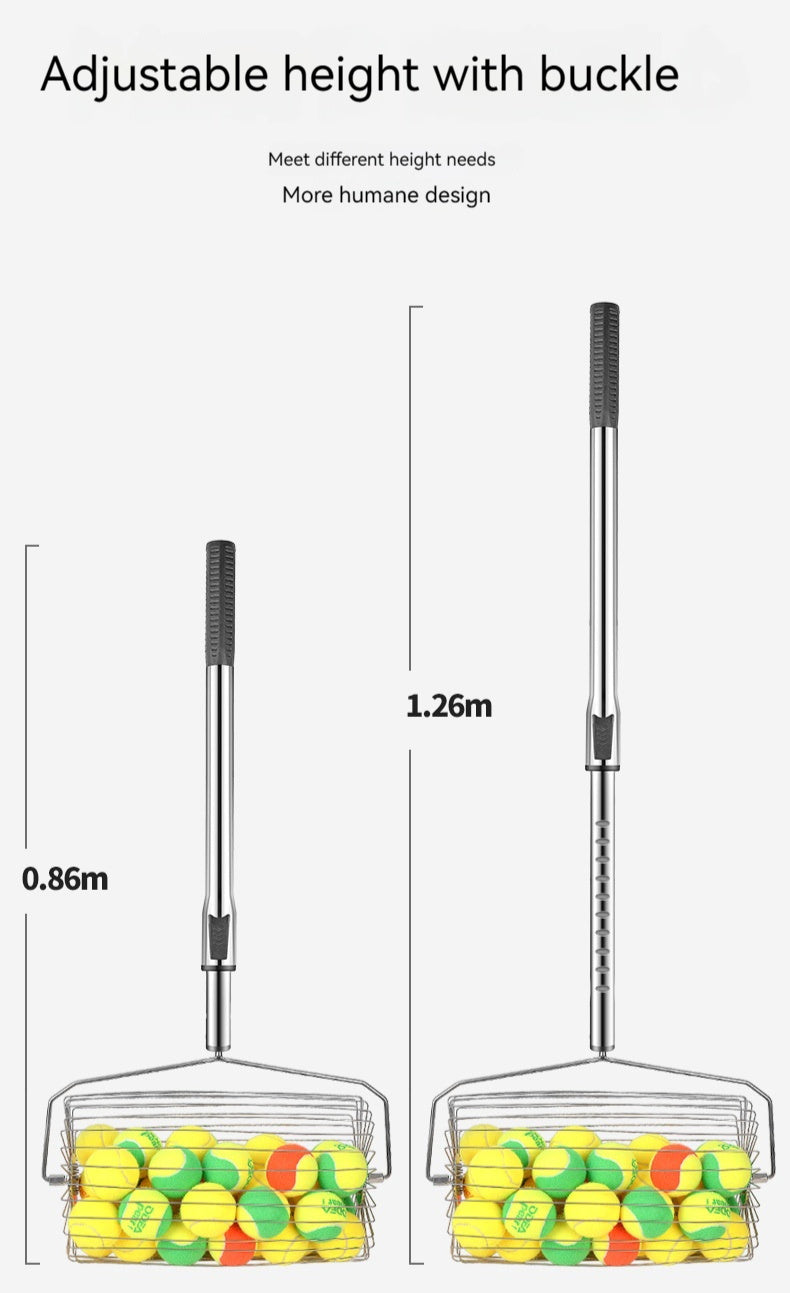 Stainless Steel Roller Tennis Ball Picker Ball Picker Adjustable