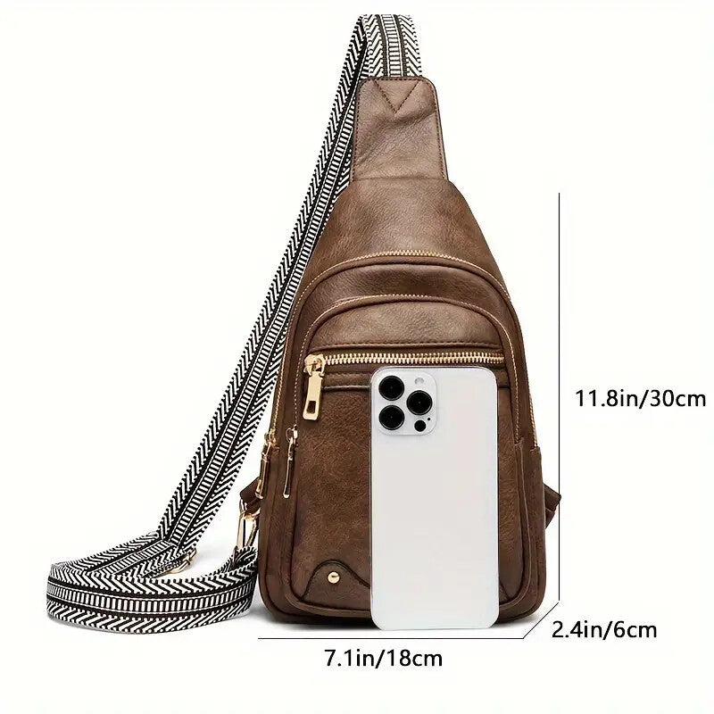 Sling Bag Crossbody Bags For Women, Fanny Packs For Women Chest Bag For Work Shopping Pack Crossbody Purse , Brown, Small, Sling Bag