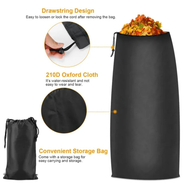 Lawn Tractor Leaf Bag 54 Cubic Feet Standard Garden Waste  Bag W  112in Opening For Fast   Easy Leaf  Riding Lawn Mower Rubbish Bag Outdoor