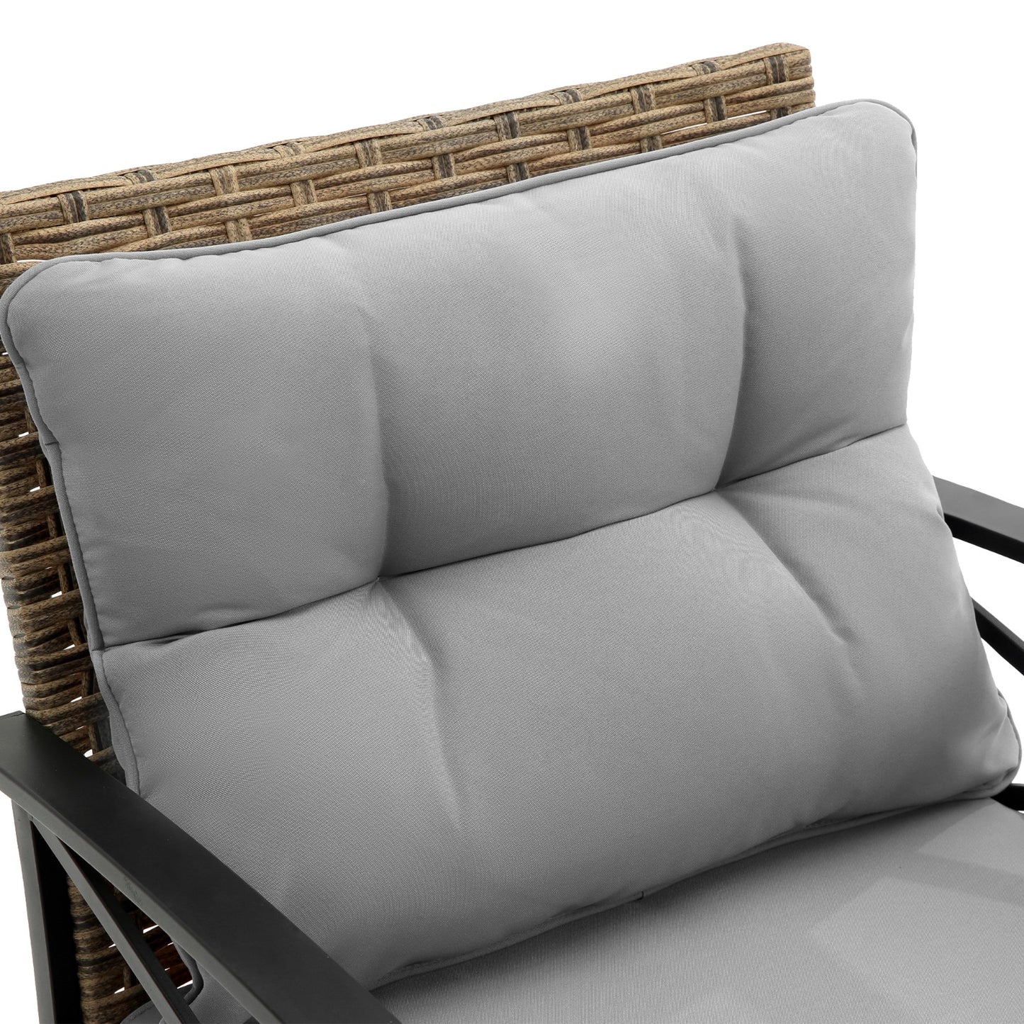 Patio 4Piece Sectional Sofa Set   KD Rattan Wicker Outdoor Garden Furniture