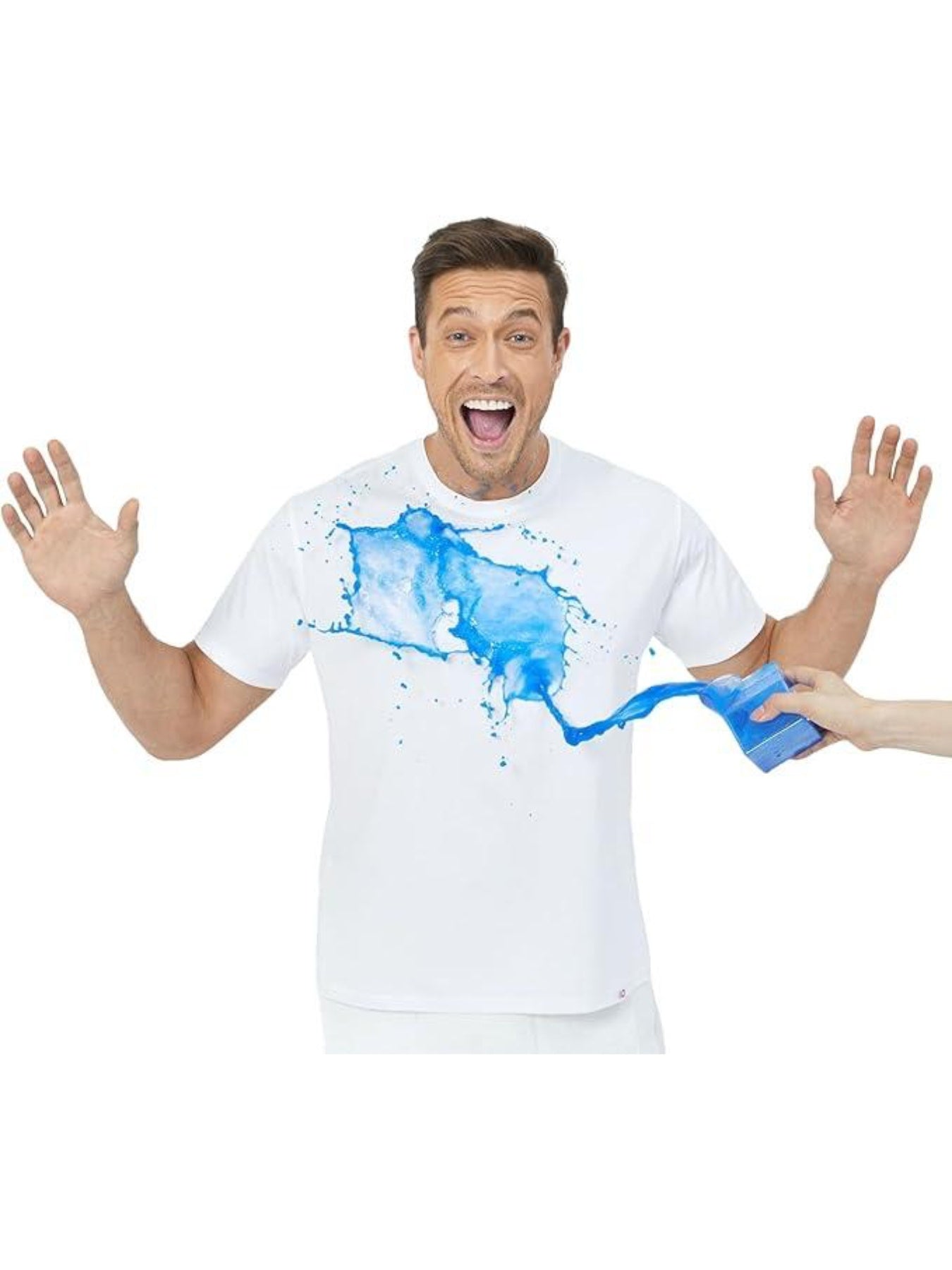 Neat White Basic Crewneck Short Sleeve Cotton Polyester Water Repellent Tops T Shirts Tee For Men