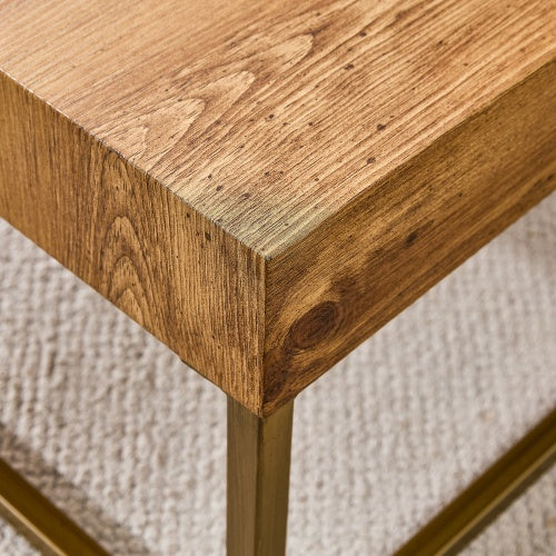 Modern Rectangular Coffee Table, Dining Table. MDF Desktop With Metal Legs. Suitable For Restaurants And Living Rooms. The Size  31.5x31.5x14.37