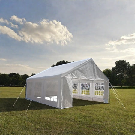20x20 Feet Party Tent Heavy Duty Marquee Canopy Outdoor Wedding Tent Carport Events Shelter Tent For Parties BBQ With Storgae Carry Bags