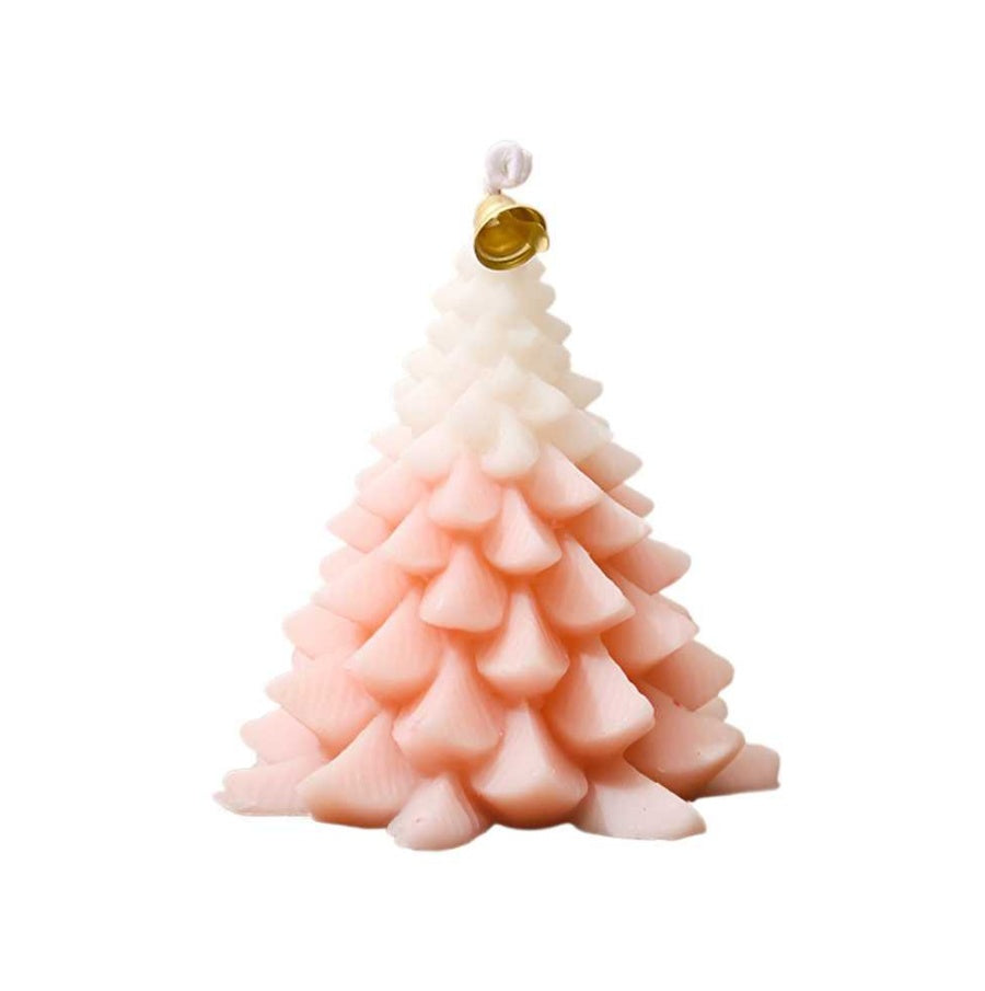 Christmas Tree Scented Candle, Christmas Tree Shaped Candles, Festive Ornaments, Holiday Decor Candles For Kitchen, Living Room, Bedroom, Bathroom-Morning Dew Rose