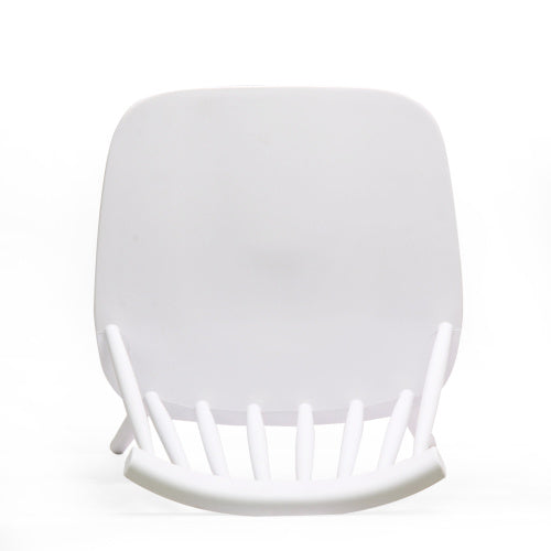 Farmhouse Spindle Back Dining Chairs, Set Of 2, White