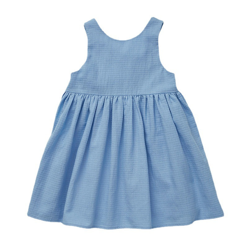 Summer New Girls Clothes Cotton Sleeveless Dress