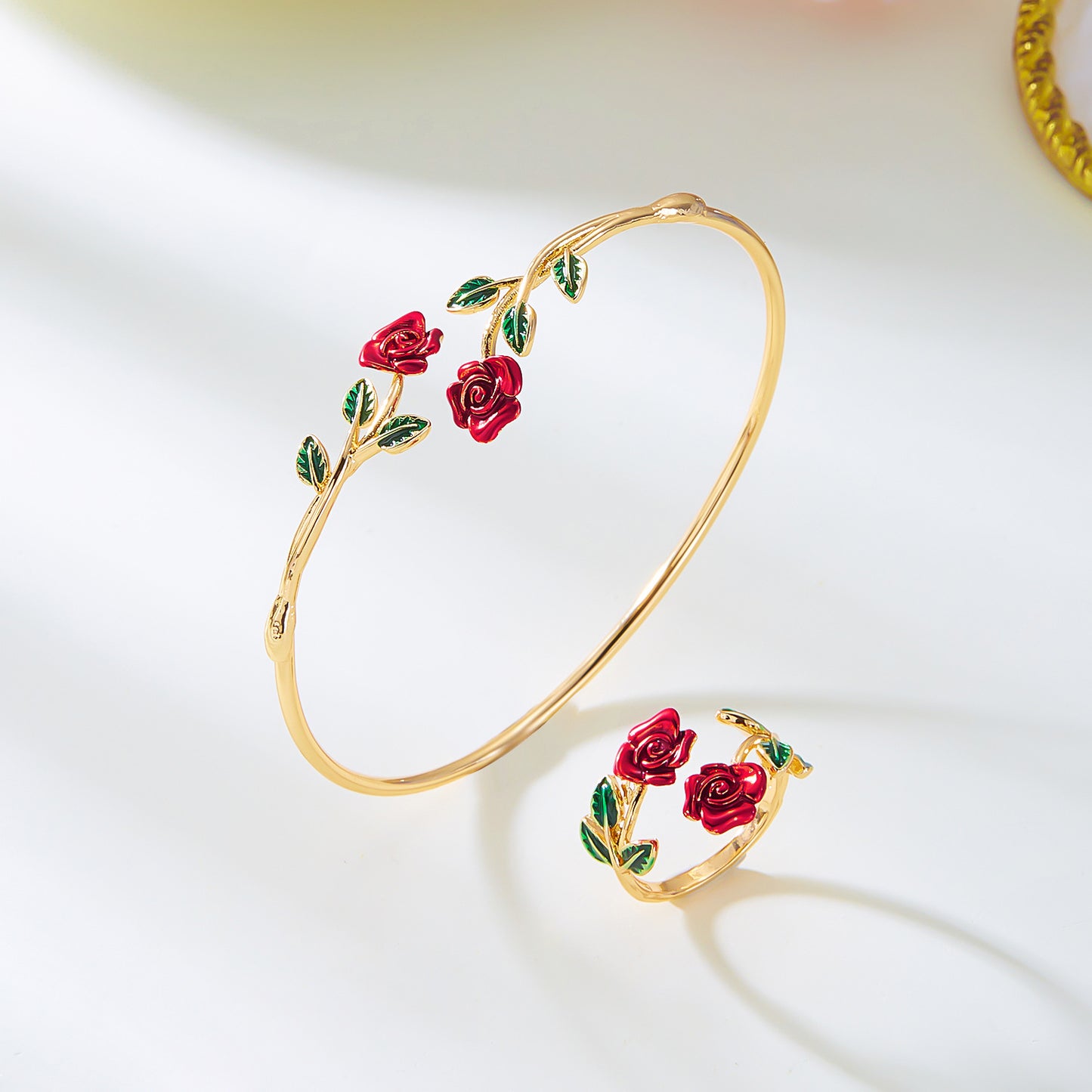 Bracelet Suit Dripping Rose Bracelet Ring Set Suit