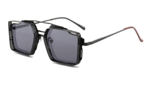 Vintage Steampunk Sunglasses Metal Hollow-out For Men