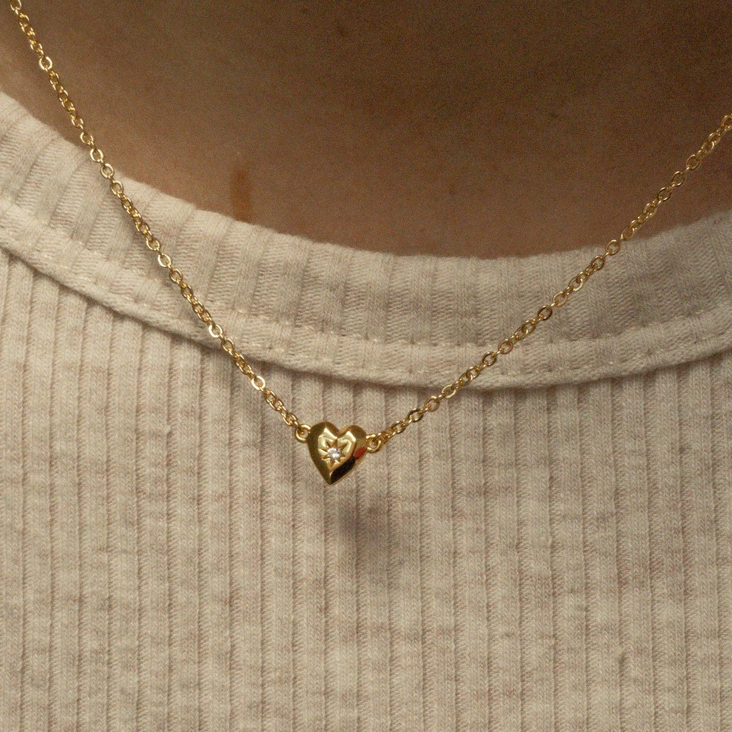 Independent Station Loving Heart Zircon Necklace Bracelet