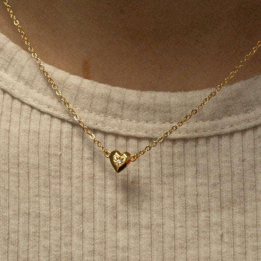 Independent Station Loving Heart Zircon Necklace Bracelet