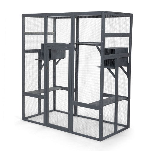 Grey Oversized Cat Cage