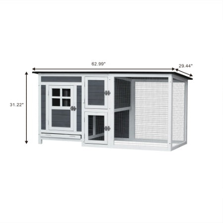 Outdoor Indoor Poultry Cage Small Animal House Outdoor Chicken Hutch Coop With Running Cage