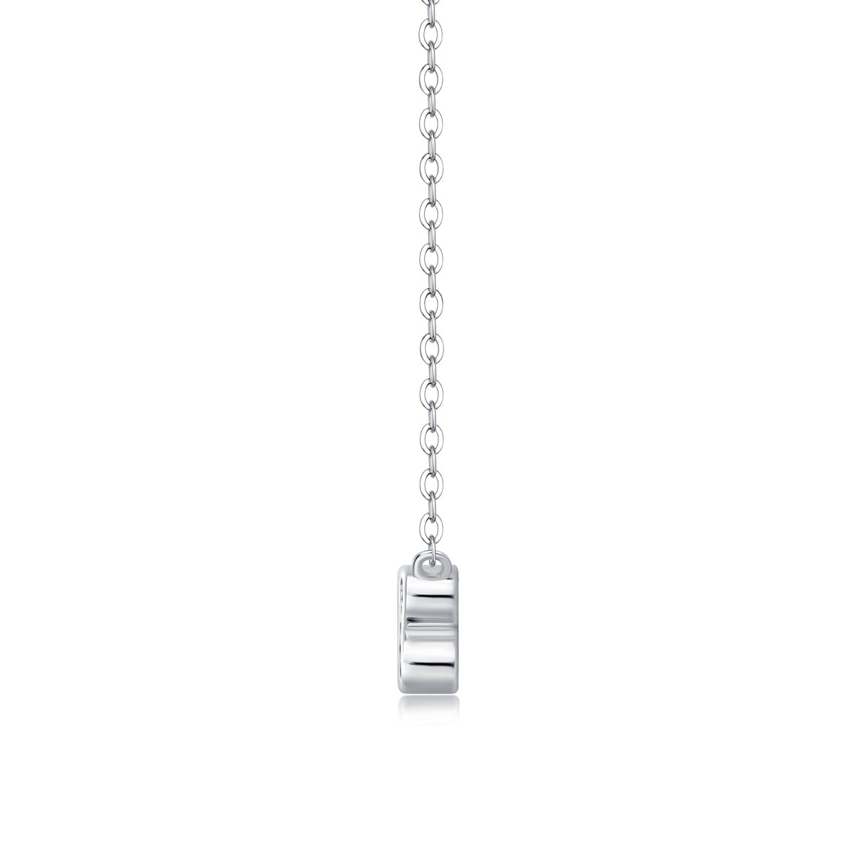 White Dew Luxury Fashion Diamond Pendant Necklace Set With Mosan Diamond Silver Ornaments
