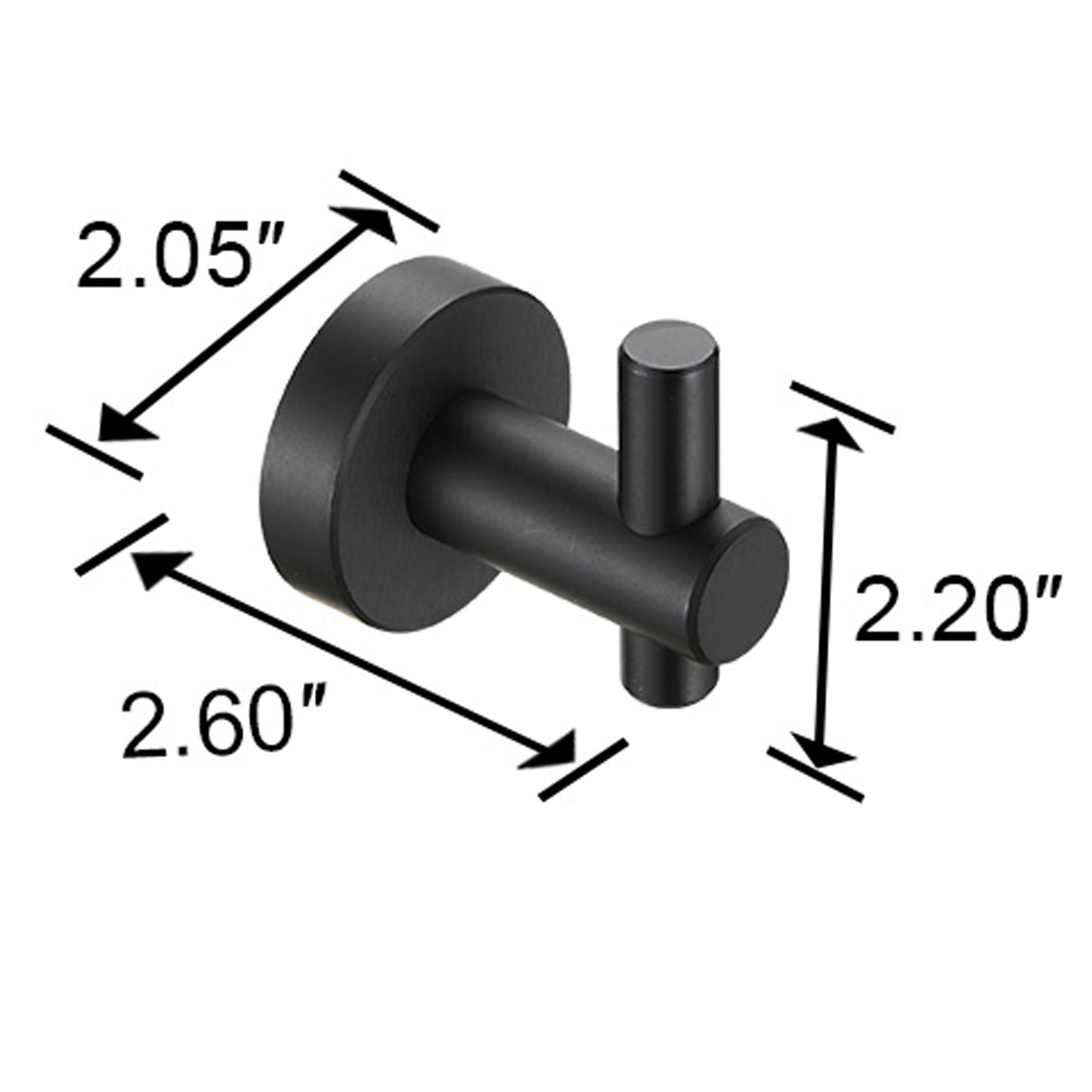 Round Base Wall Hook With Screws  Matte Black Hook, 4-piece Set, Suitable For Entry-level Shoe Cabinets, Wardrobes, Bathrooms, Bedrooms, Furniture Hardware, Cannot Be Shipped On Weekends