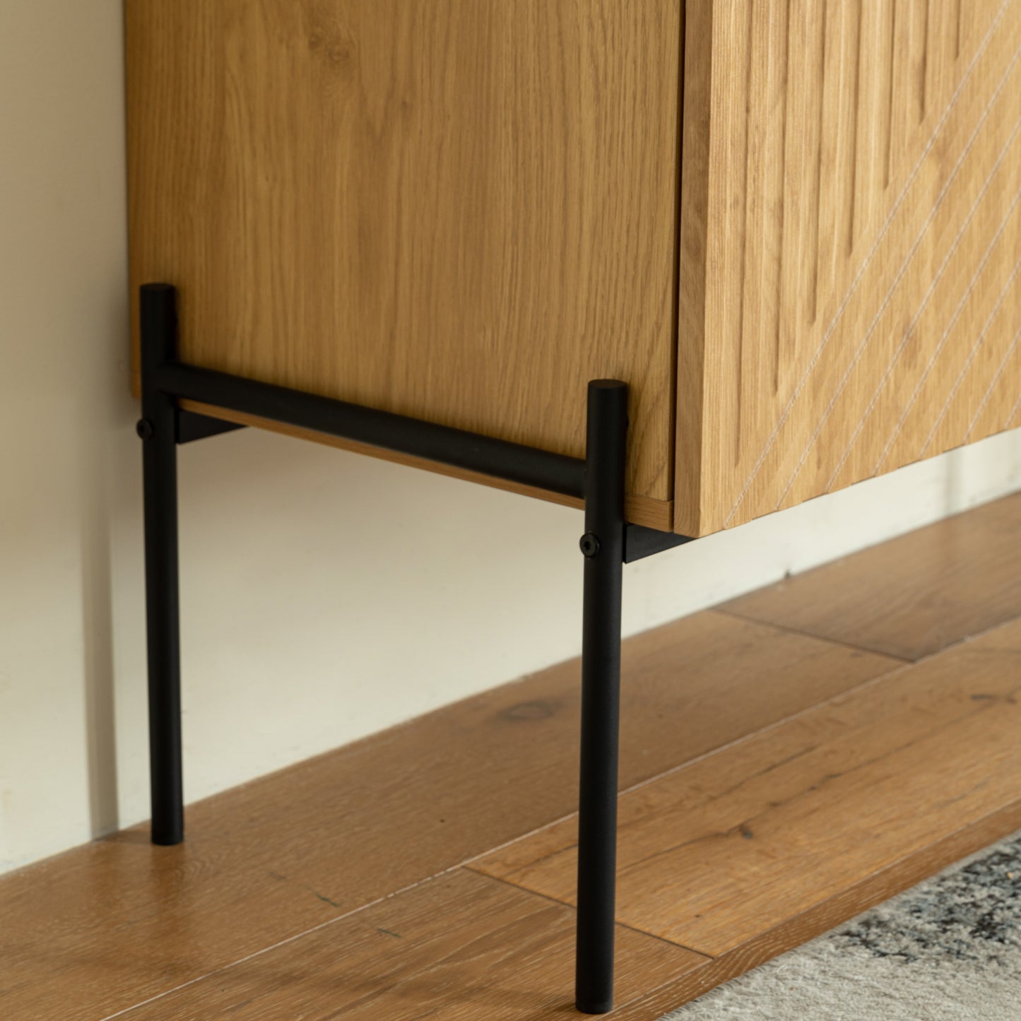Storage Cabinet With 2 Doors, Adjustable Shelves, Decorative Entryway Accent Cabinet For Living Room, Dining Room